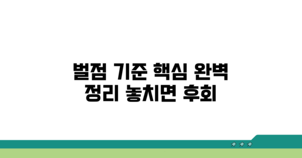 벌점 부과 기준과 핵심 내용 확인