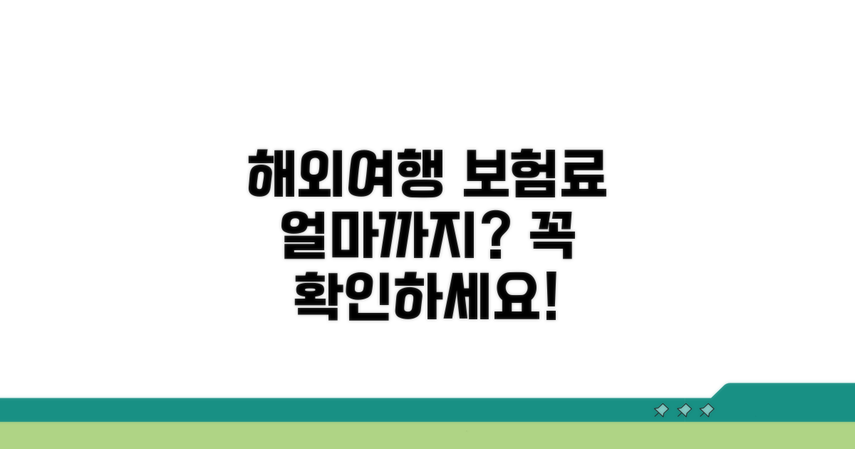 해외여행 보험료, 얼마까지 생각하세요?