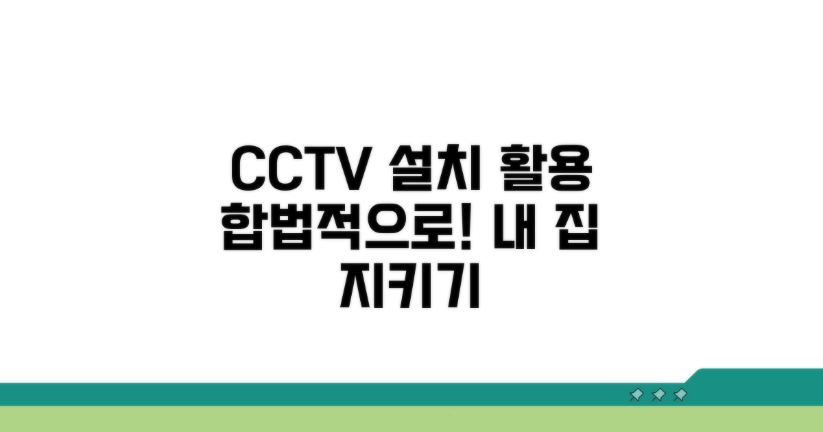 합법적 CCTV 설치와 올바른 활용법
