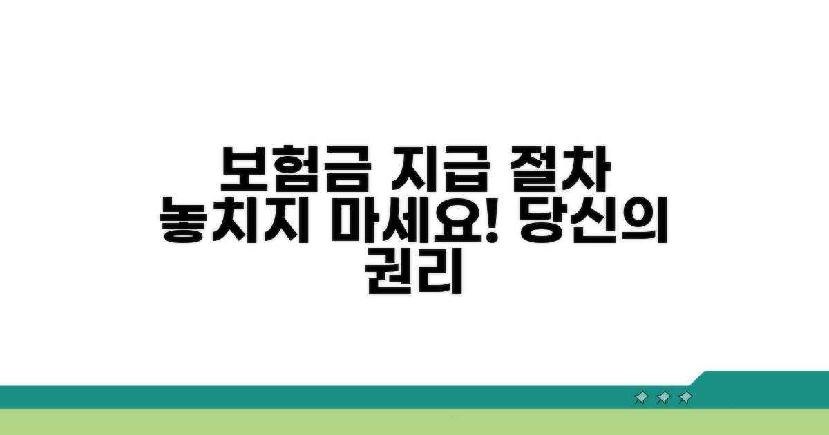 보험금 지급 절차와 권리