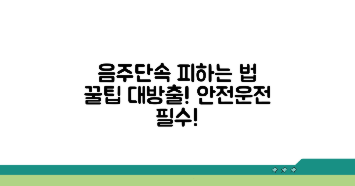 음주운전 단속 피하는 법