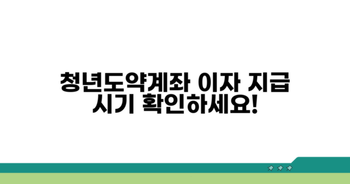 청년도약계좌 이자 지급 시기 확인