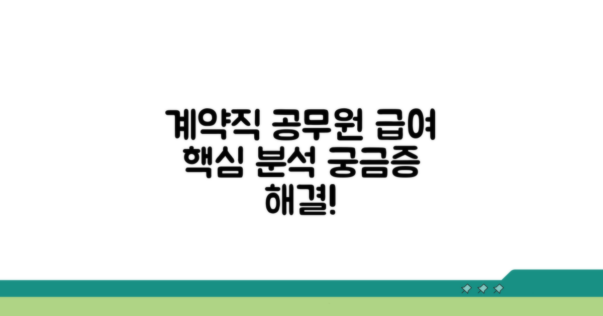 계약직 공무원 급여 체계
