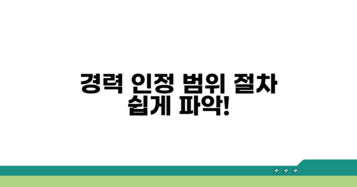 경력 인정 범위와 절차