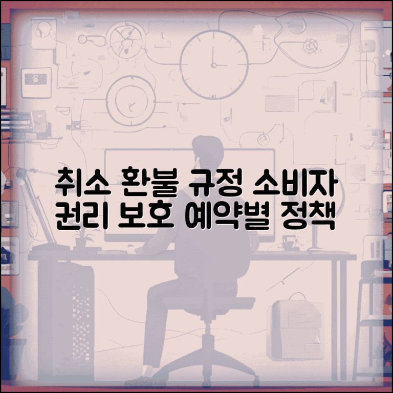 예약 취소 환불 규정 소비자 | 예약 서비스별 취소 환불 정책과 소비자 권리 보호