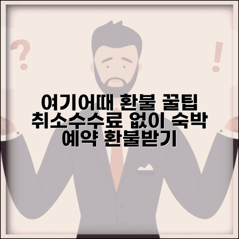 여기어때 환불받는법 숙박 예약 | 호텔 펜션 예약 취소수료 없이 환불받는 조건과 시기