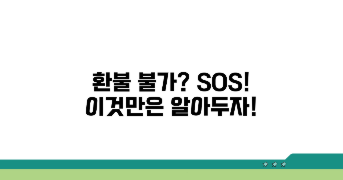 환불 불가 시 대처 방법은?