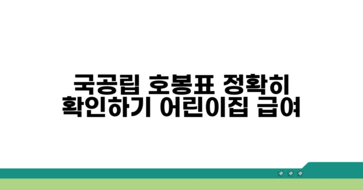 국공립 어린이집 호봉표 확인 방법