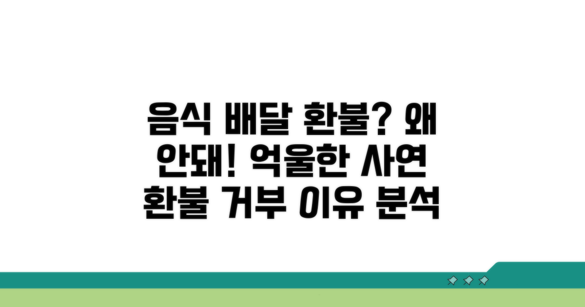 음식 배달 환불 거부, 왜?