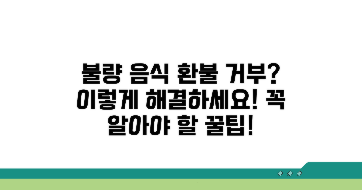 불량 음식 환불 거부 대처법