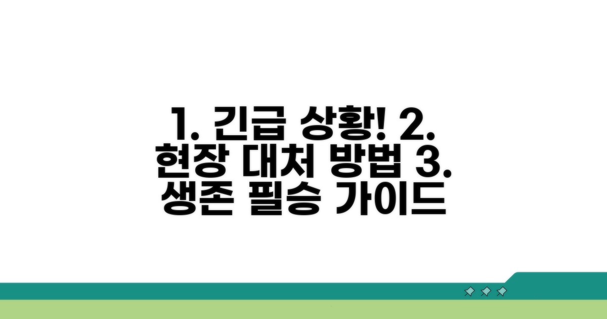 현장 대처 행동 요령