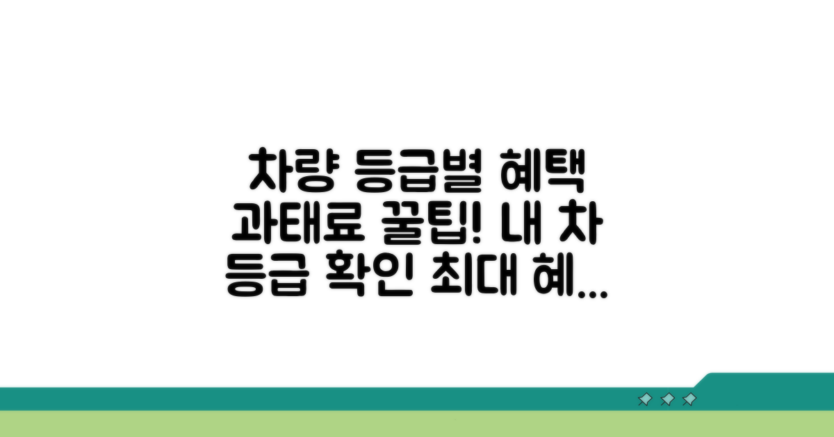 차량 등급별 혜택과 과태료