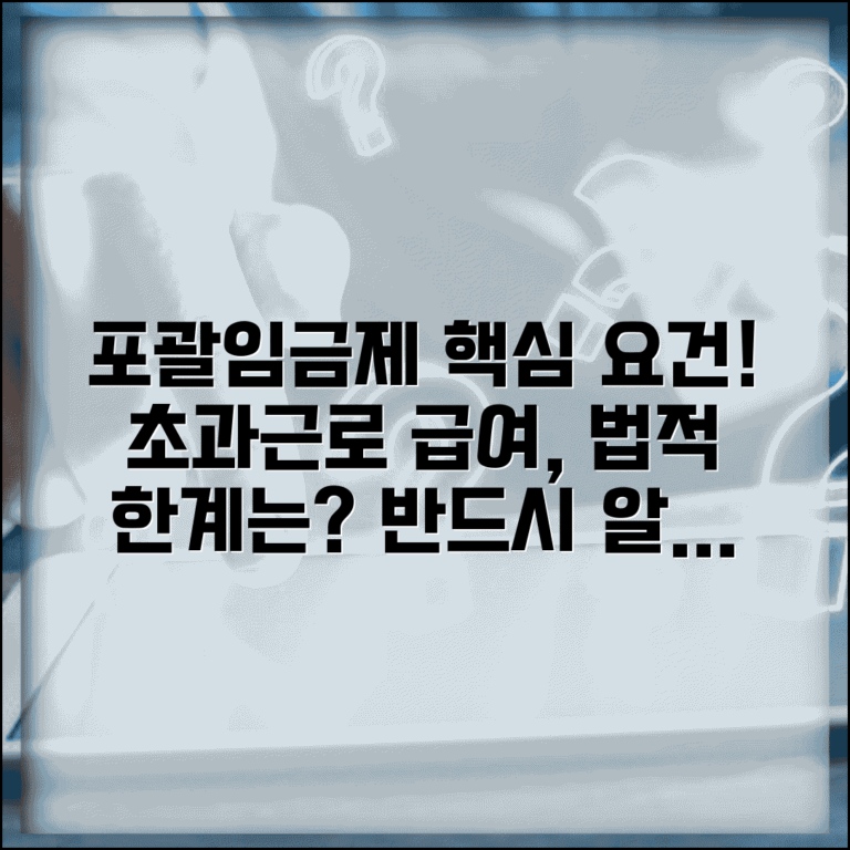 포괄임금제 개념 및 적용 | 포괄임금제 유효 요건 | 연장근로 포함 급여 | 법적 한계 포괄임금제 개념 및 적용 | 포괄임금제 유효 요건 | 연장근로 포함 급여 | 법적 한계
