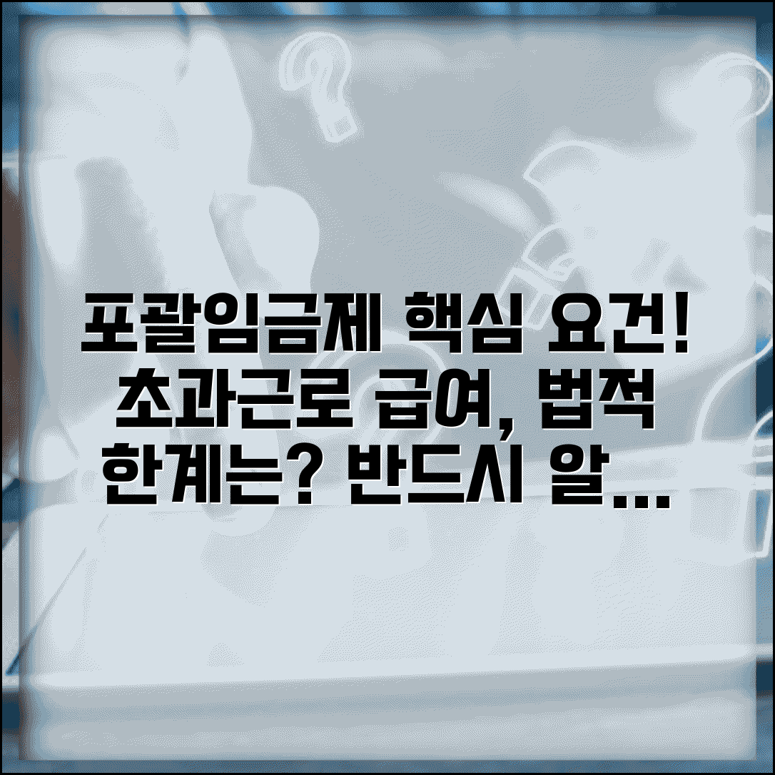 포괄임금제 개념 및 적용 | 포괄임금제 유효 요건 | 연장근로 포함 급여 | 법적 한계