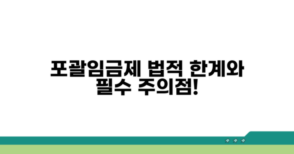 포괄임금제, 법적 한계와 주의점