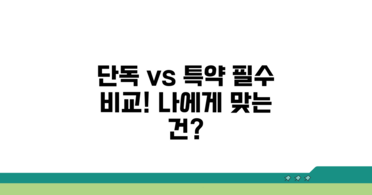 단독 가입vs특약 비교