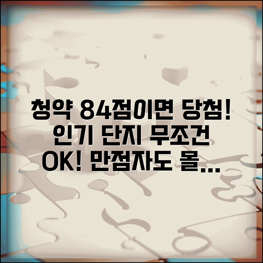 청약 가점 84점 받으면 확실히 당첨 | 만점자도 경쟁해야 하는 인기 단지들