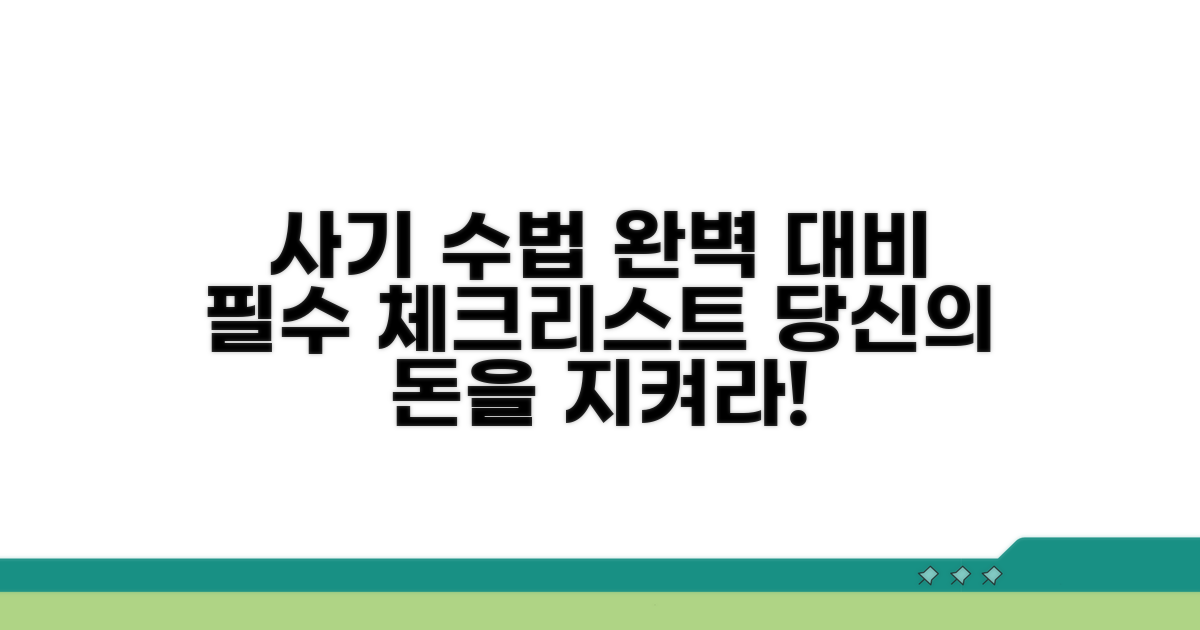 사기 업체 피하는 필수 체크리스트