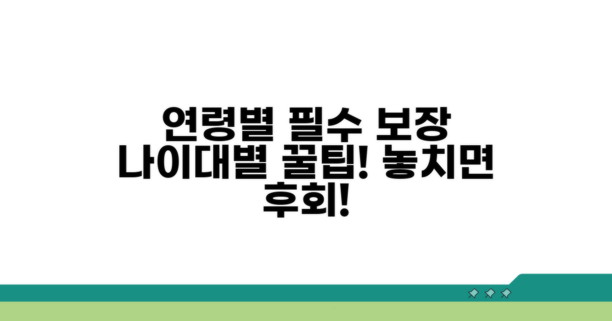 연령별 필수 보장 상품 한눈에