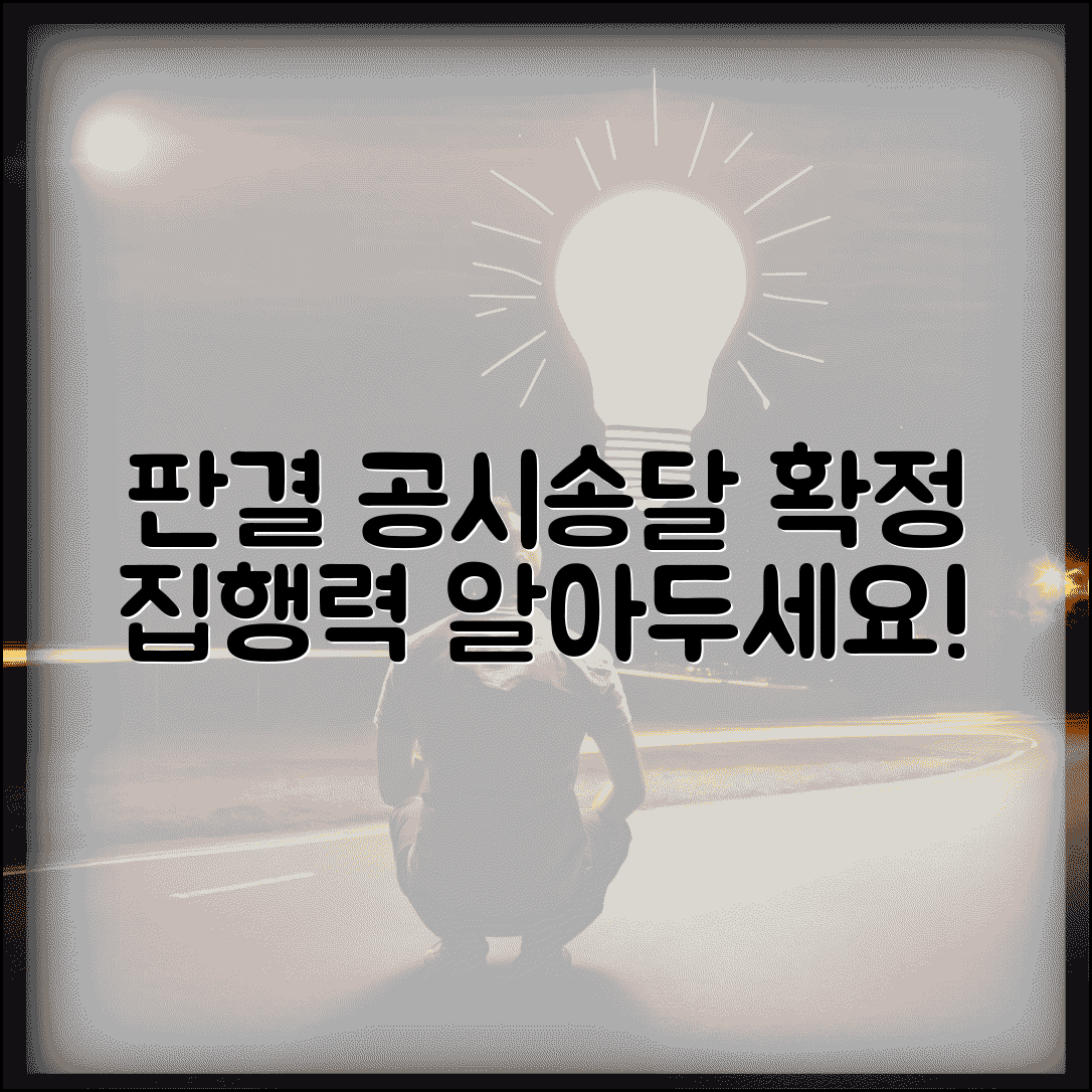 판결문 공시송달 효력 | 공시송달 판결 확정일 및 집행력 발생