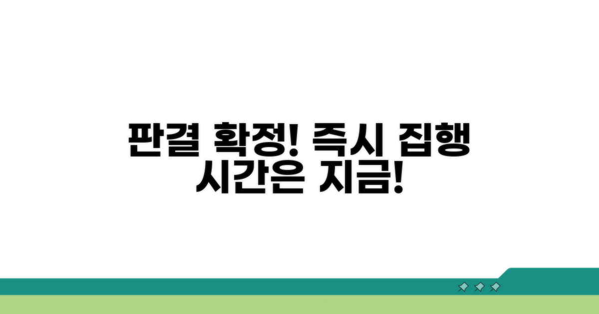 판결 확정일, 집행력 발생 시점