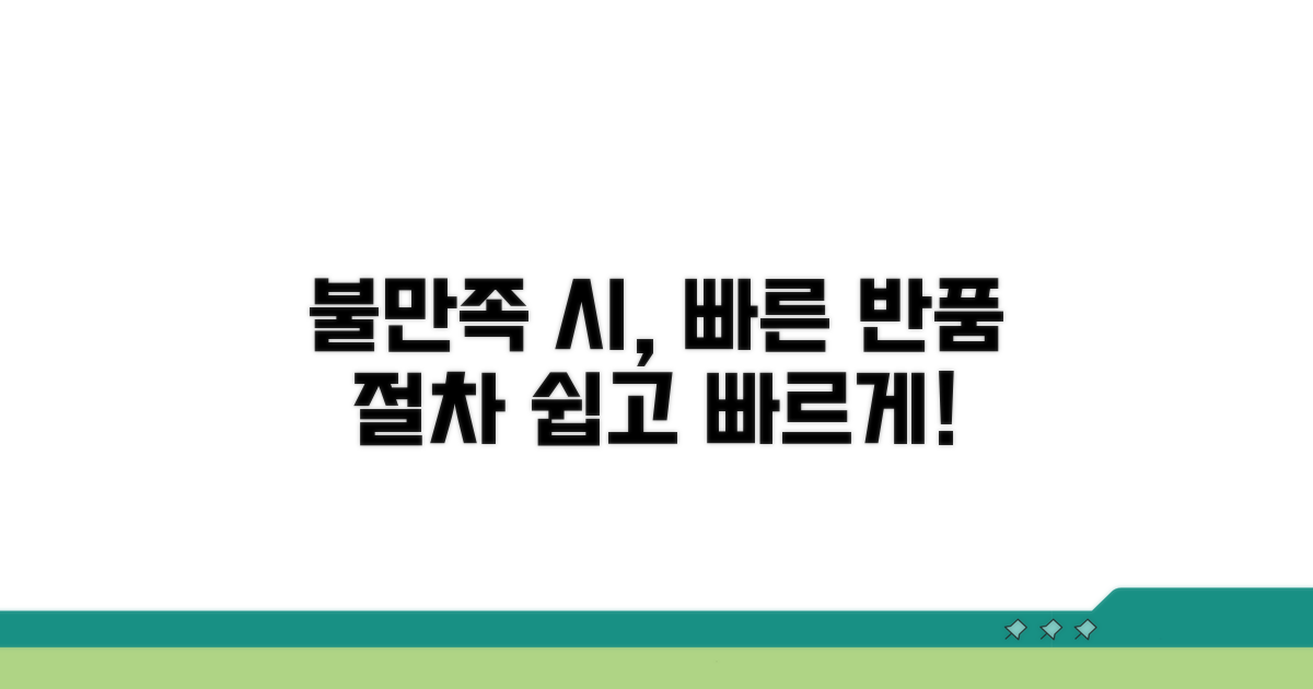상태 불만족 시 반품 방법