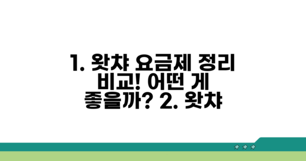 왓챠 월 요금제 비교 분석