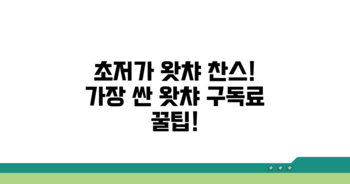 가장 저렴한 왓챠 구독료 찾기