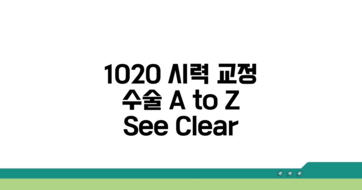 10대, 20대 시력 교정 수술 분석
