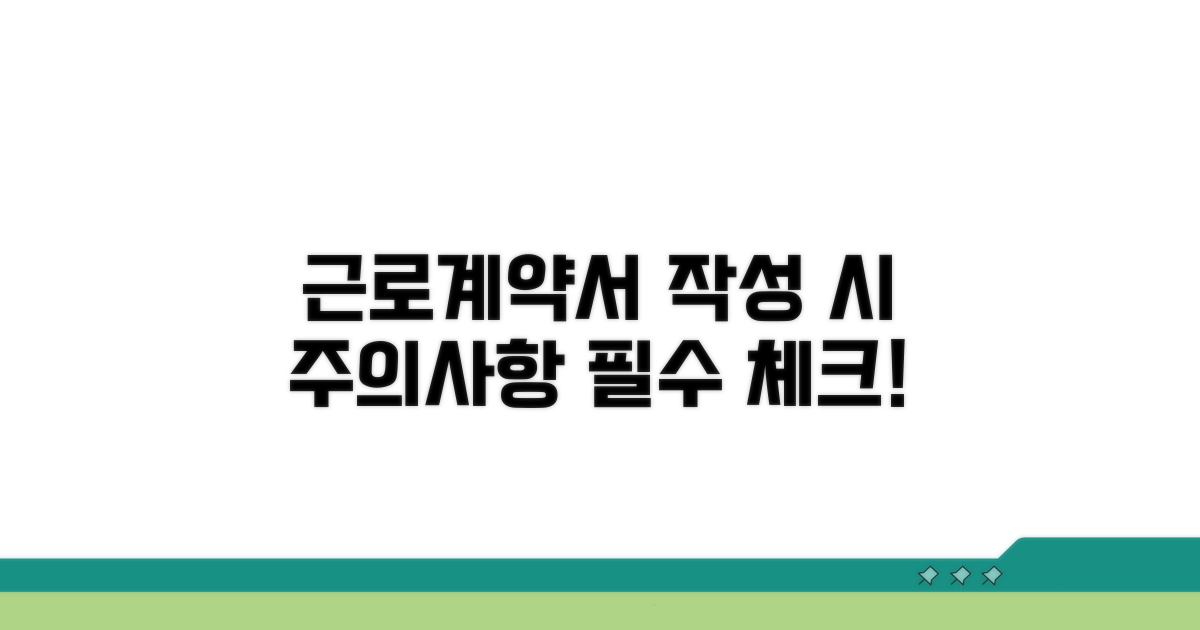 근로계약서 작성 시 주의사항
