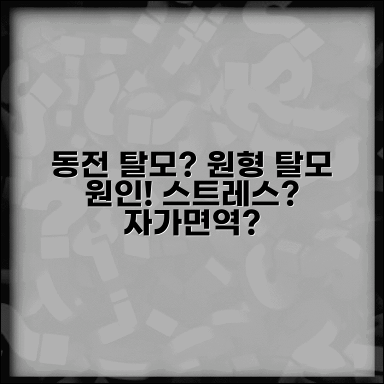 원형 탈모 원인 동전 탈모 | 원형 탈모 생기는 이유 스트레스 자가면역