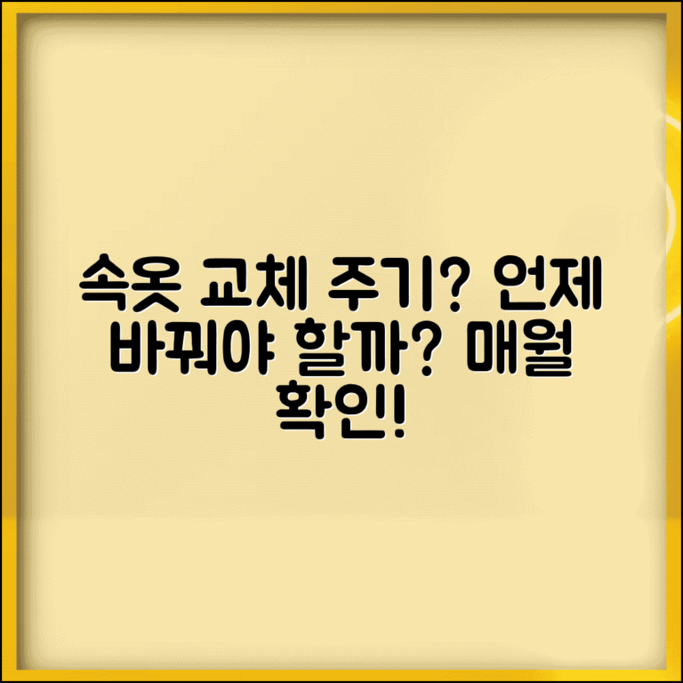 속옷 교체 주기 몇 개월마다 | 속옷 교체 시기