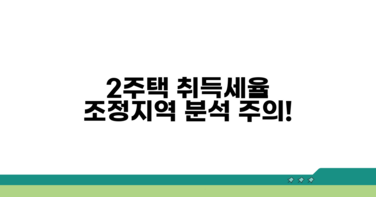 조정대상지역 2주택자 취득세율 분석