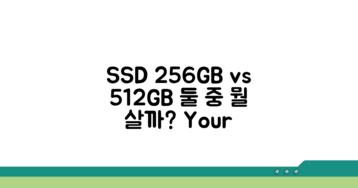 SSD 256GB vs 512GB 용량 비교
