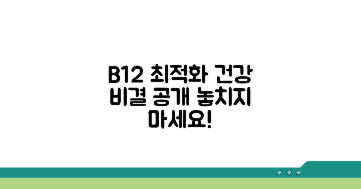 건강한 B12 수치 유지하는 법