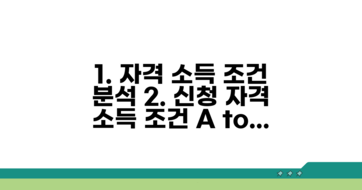 신청 자격과 소득 조건 분석