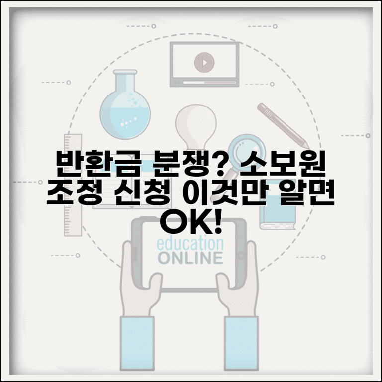 반환금 관련 분쟁 해결 | 조정 신청 절차 | 소비자분쟁조정위원회 | 대안적 분쟁 해결