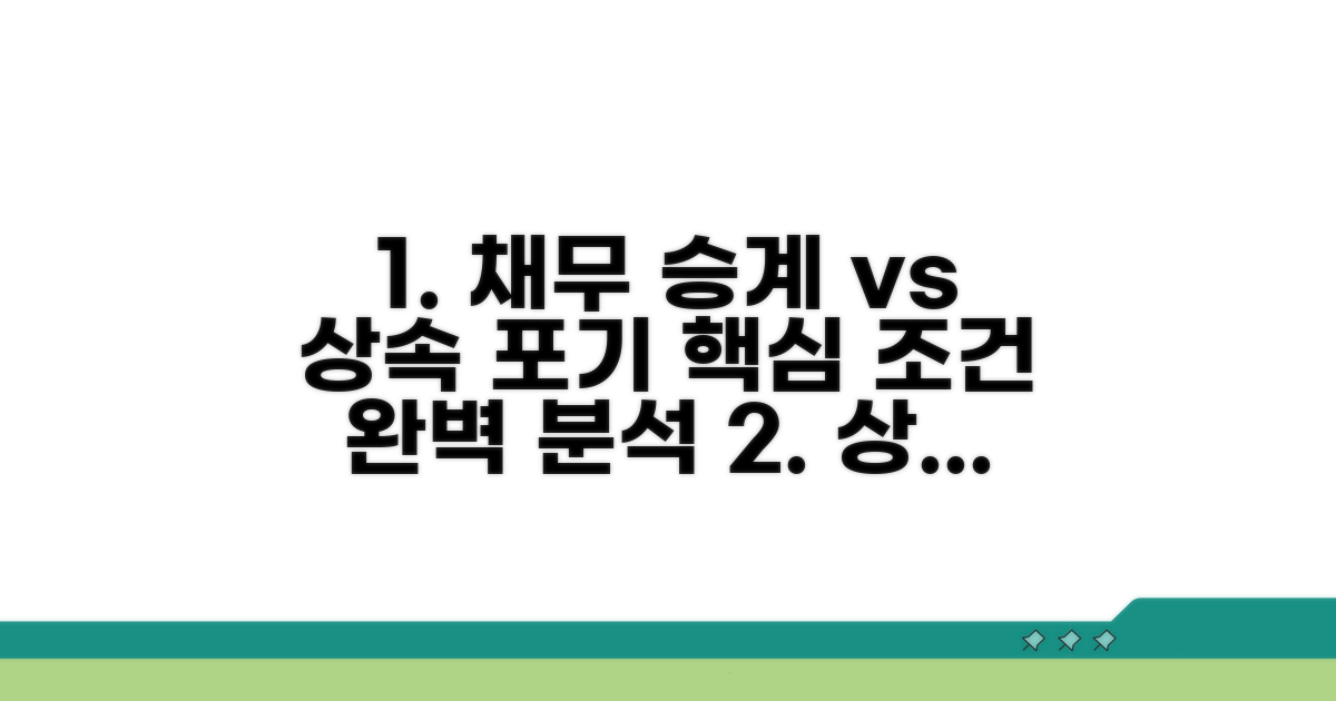 채무 승계와 상속포기, 핵심 조건 파헤치기