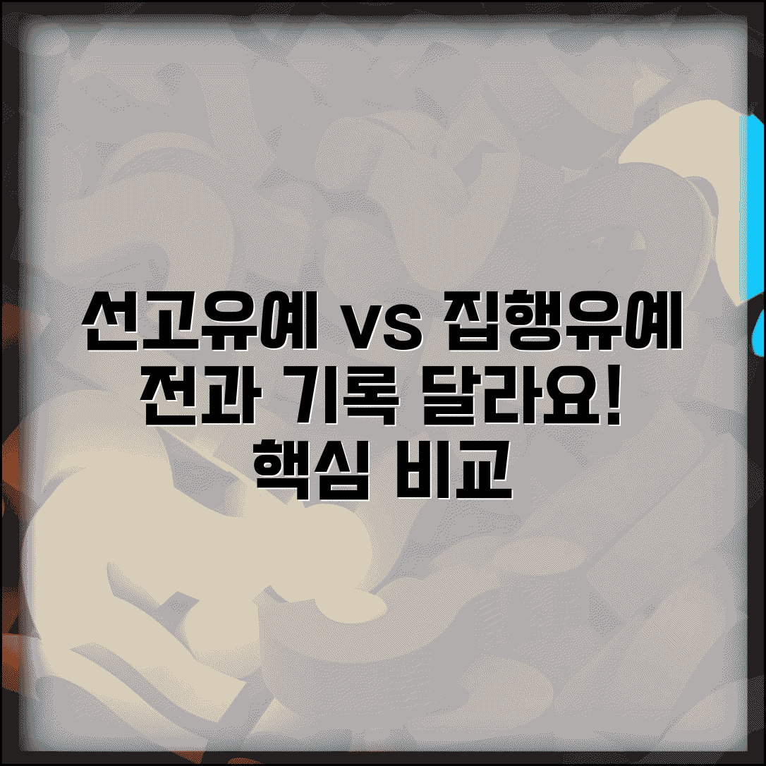 선고유예 집행유예 차이 | 선고 유예 집행 유예 전과