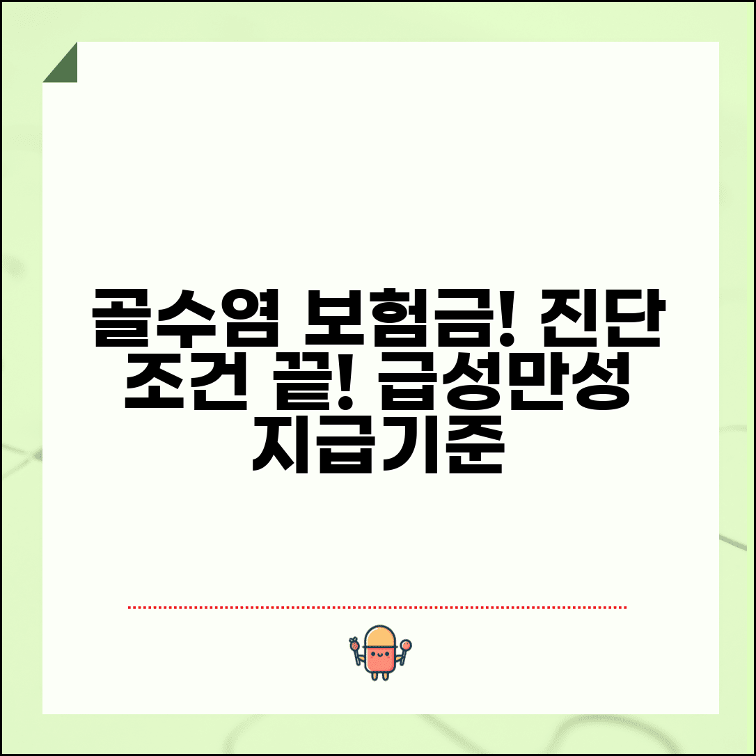 골수염 진단비 지급 조건 총정리 | 급성 만성 골수염 진단 기준 보험금