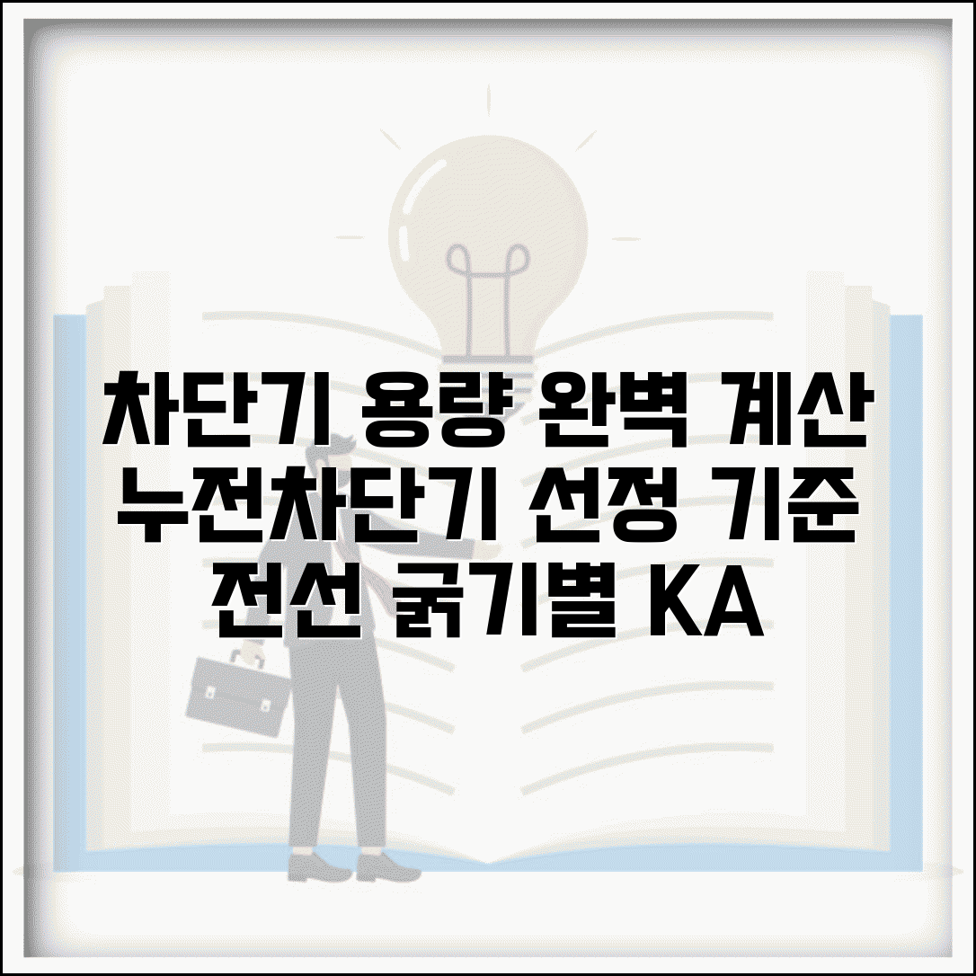차단기 용량 계산법 및 선정 | 누전차단기 용량 선정 기준 | 전선 굵기별 차단기 용량 | 차단기 ka 계산