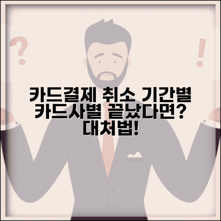 카드결제 취소기간 카드사별 정책 | 취소 가능 기간 확인법 | 기간 지난 경우 대처방법