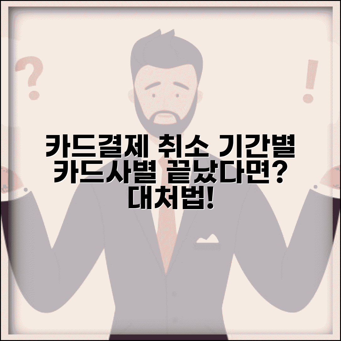 카드결제 취소기간 카드사별 정책 | 취소 가능 기간 확인법 | 기간 지난 경우 대처방법