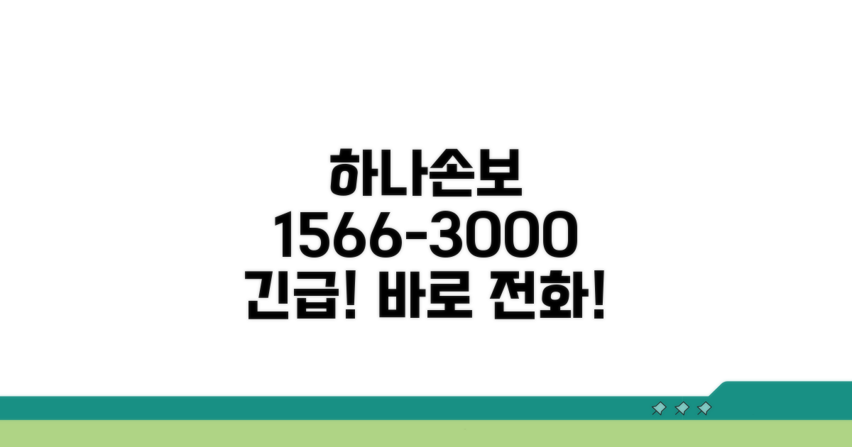 하나손해보험 전화번호 1566-3000