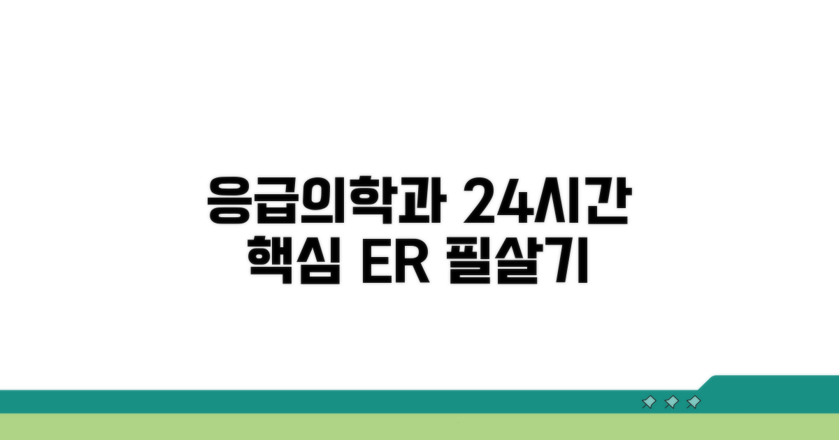 응급의학과 의사, 24시간 응급실 핵심