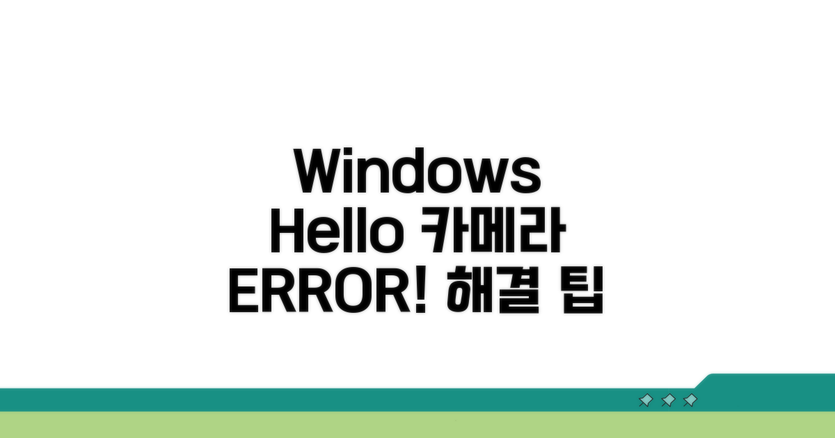 Windows Hello 카메라 오류 점검