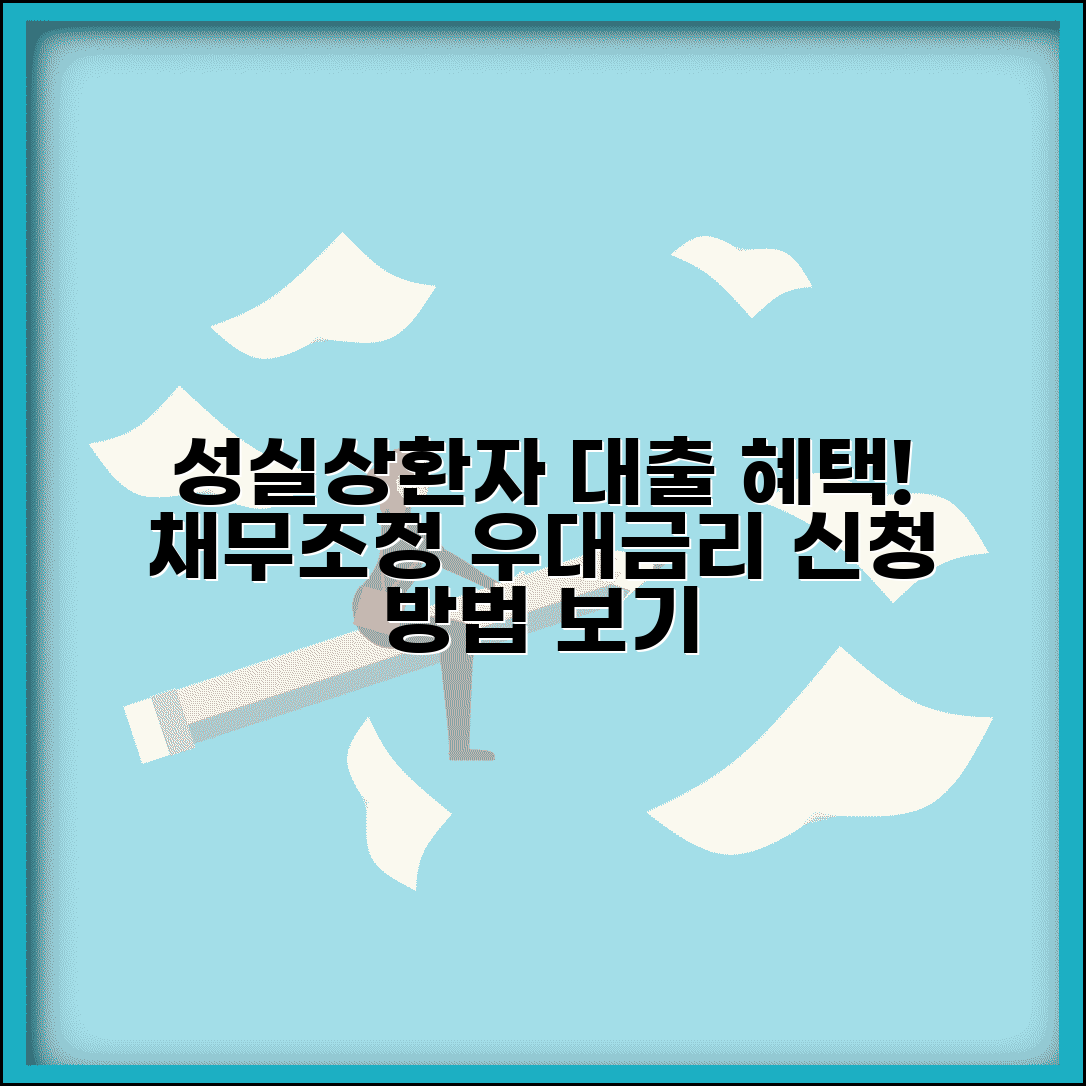 신용회복위원회 성실상환자대출 혜택 | 채무조정 성실 이행자 우대 금리 대출 신청 방법