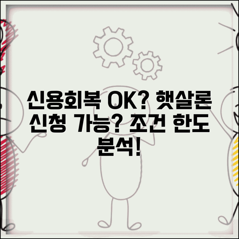 신용회복중햇살론 신청 가능할까? | 조건과 한도 현실적 분석