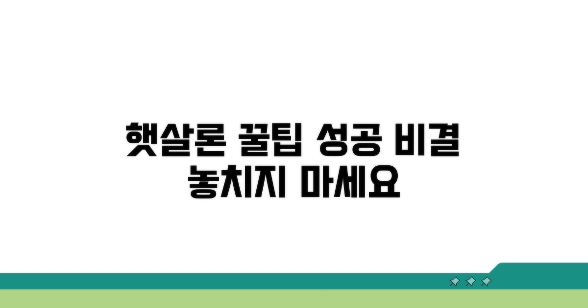 성공적인 햇살론 활용 꿀팁