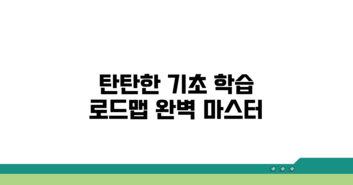 단계별 학습 로드맵, 기초부터 탄탄하게